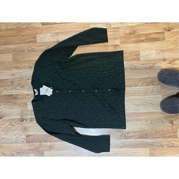 NWT $259 Cellini Italy Wool Blend Green Cardigan W/Glitter Accents Fabulous Clas - Picture 9 of 14